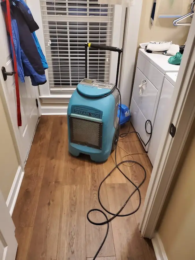 Commercial dehumidifier deployed for Flood Damage Cleanup in DeSoto